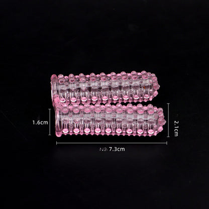 YOUTHAV Crystal wolf tooth double finger scratching set couples sex flirting thorny finger sets adult toys fun sex products