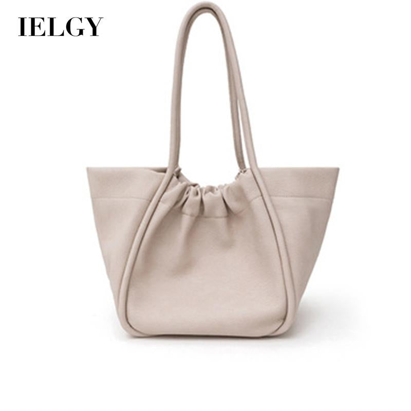 IELGY niche design large-capacity tote bag, comfortable cloud bag, simple picture and mother shoulder bag