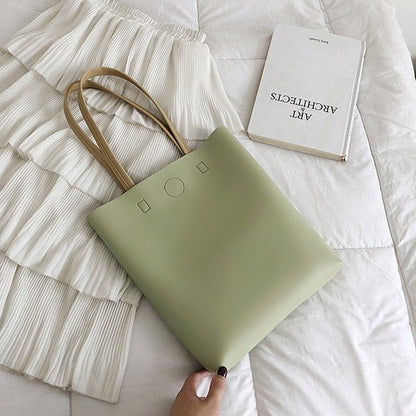 IELGY High-class sense of foreign-capacity large-capacity simple Korean version of the tide one-shoulder bag hand-held tote