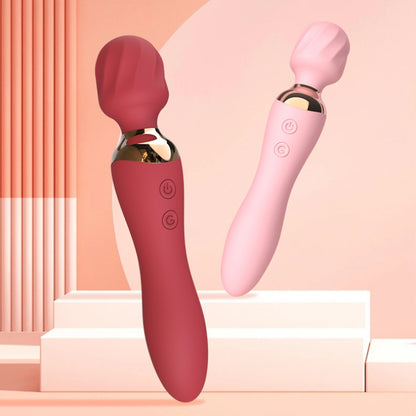 YOUTHAV Frequency conversion heating double-head silicone female AV vibrator rechargeable massage stick masturbator adult sex toys