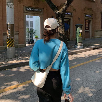IELGY texture fashion solid color all-match casual one-shoulder western style diagonal bag