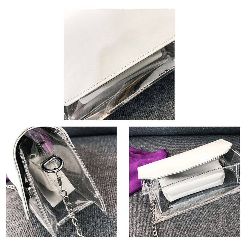 Laser Transparent Jelly Bag Messenger Bag