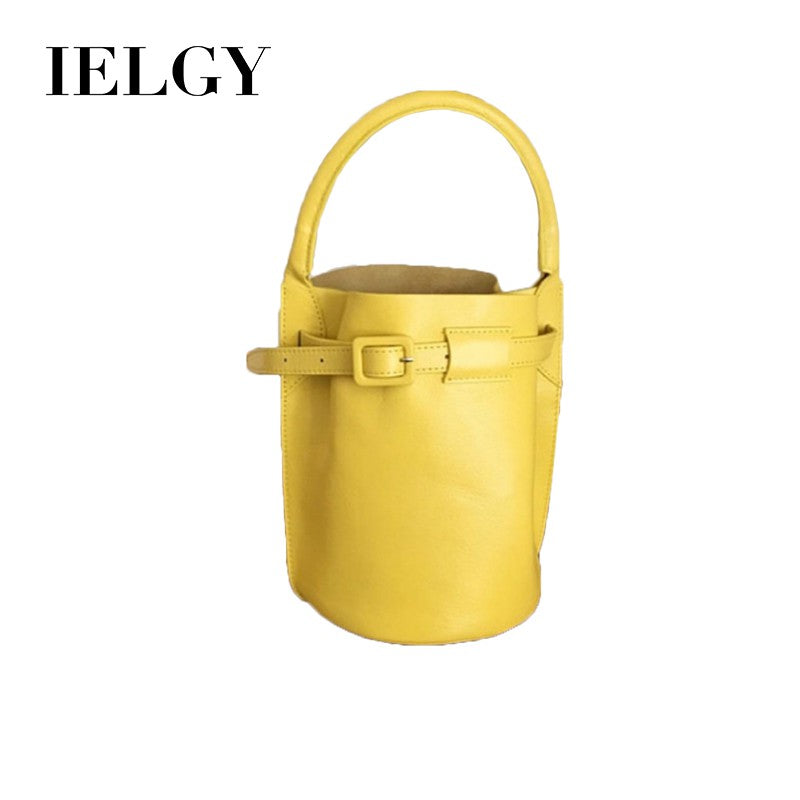 IELGY New Korean Candy Color Handmade Bucket Bag Shoulder Diagonal Tote Bag
