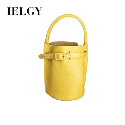 IELGY New Korean Candy Color Handmade Bucket Bag Shoulder Diagonal Tote Bag
