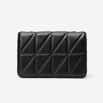 IELGY one shoulder Small soft fashion rhombus ins chain black all-match classic elegance messenger bag