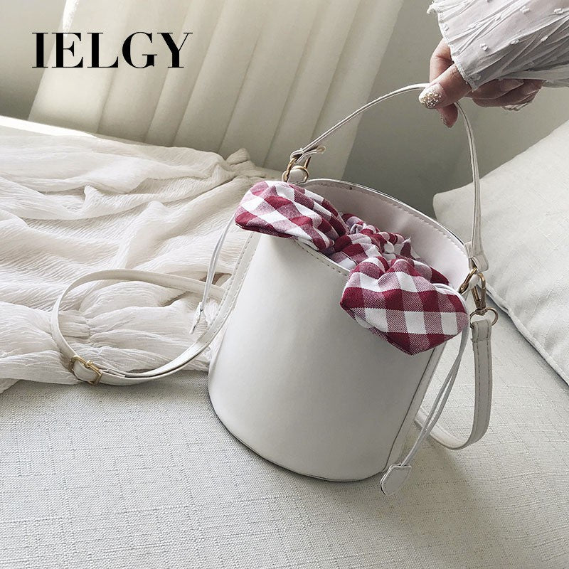 IELGY bag female Korean version of all-match casual bucket bag fashion simple shoulder messenger bag