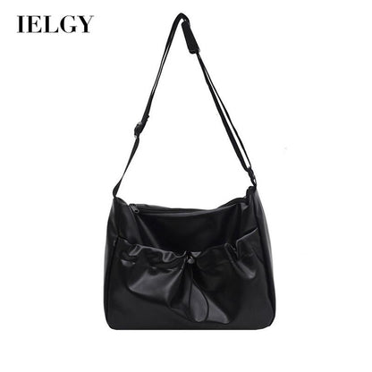 IELGY Fashion Trend Large Capacity Ladies Soft Leather Crossbody Bag Korean Version All-match