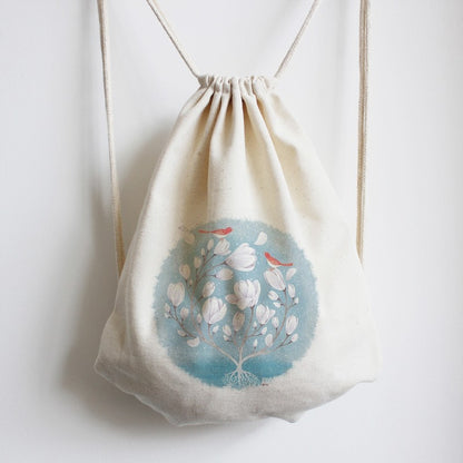 Canvas Drawstring Backpack