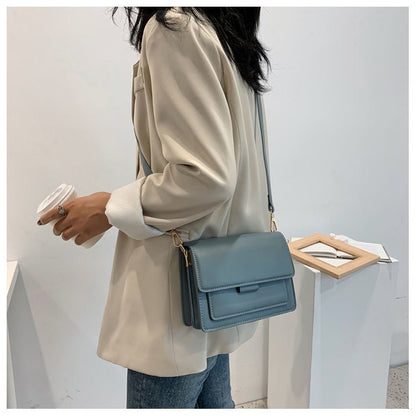 IELGY Bags Western-style women's bags Trendy Korean texture messenger bag Simple fashion solid color small square bag