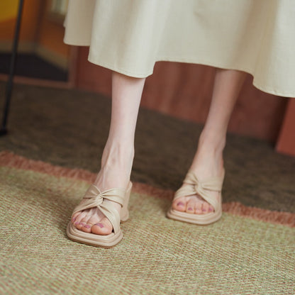 IELGY with skirt and slope heel slippers for women's outer wear fashion platform