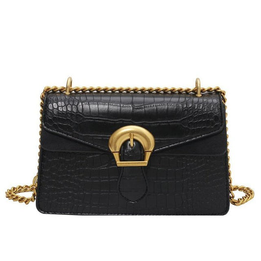 IELGY ins one-shoulder fashion chain portable small square bagshoulder crossbody women simple bag classic street fashion laptop shoulder bag for women
