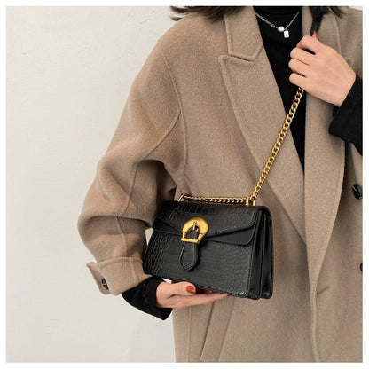 IELGY ins one-shoulder fashion chain portable small square bagshoulder crossbody women simple bag classic street fashion laptop shoulder bag for women