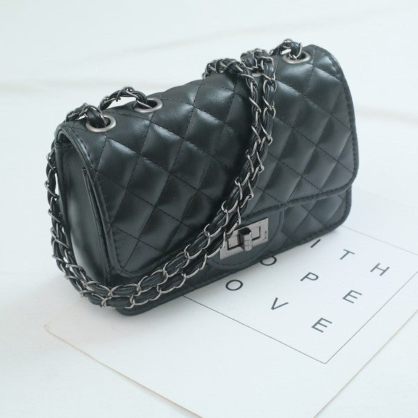 IELGY square bag shoulder messenger bag small fragrance rhombic chain bag Joker bag
