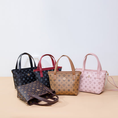 IELGY handbags bucket bags flowers diagonal bags simple and classic shoulder bags soft leather ladies mobile phone bags printed Retro