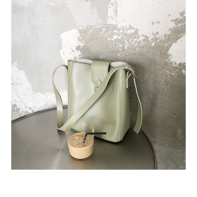 IELGY Korean bucket bag shoulder bag bun mother package