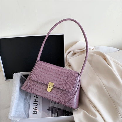 IELGY Crocodile stick underarm bag for women