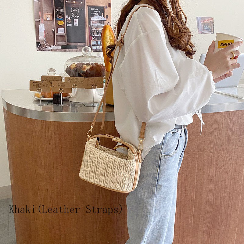 IELGY Straw handbag fashion hand bag female bag tide all-match one-shoulder diagonal bag
