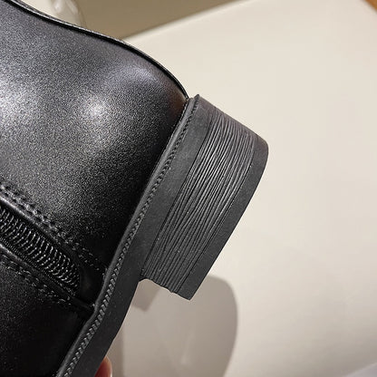 IELGY Fashion Women'sWomen's Black Martin Ankle Boots with Comfortable Platform