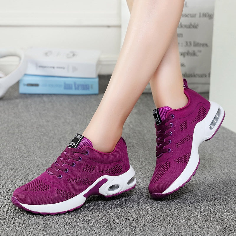 IELGY fashion flying knit women's shoes Korean style versatile and comfortable leisure sports