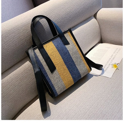 IELGY Canvas bag spring and summer hit color one-shoulder slanted bag carry-on women's bag