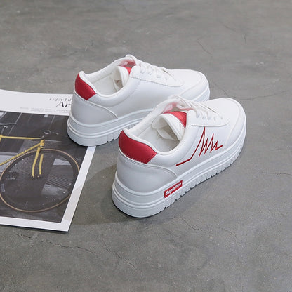 IELGY [size: 35-40]Korean breathable white shoes for women/ trendy casual ins skate women's shoes