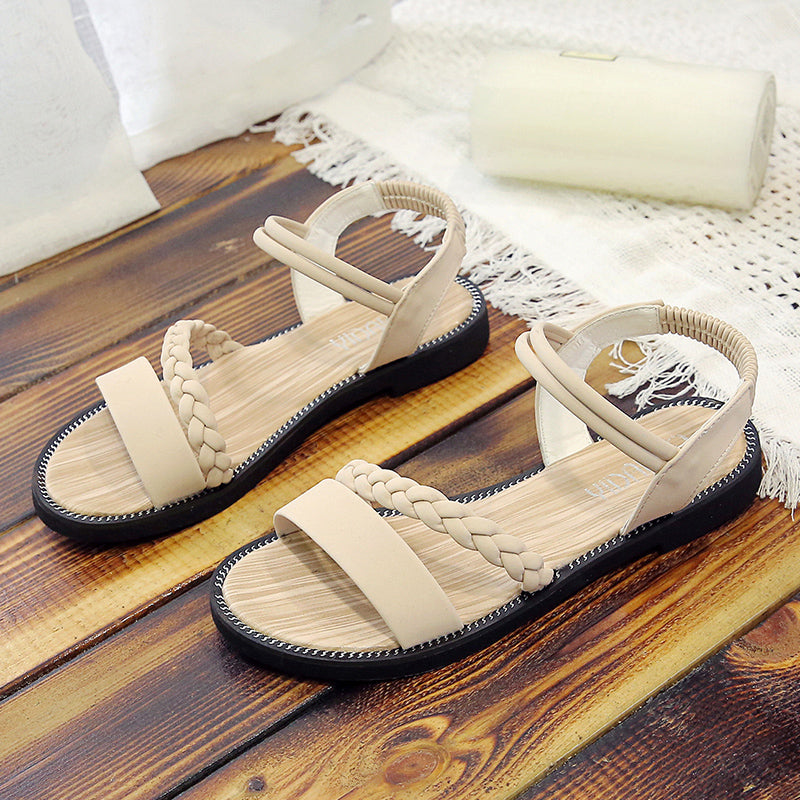 IELGY sandals flat-bottomed work wear fairy style all-match women's shoes
