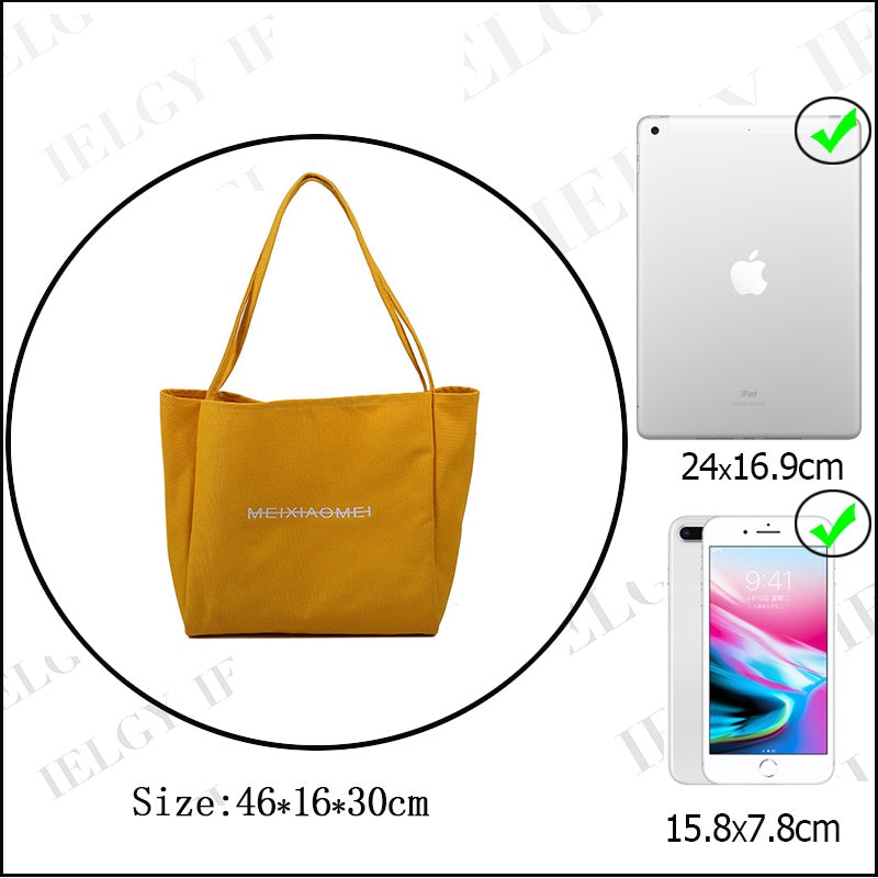 IELGY Western Style Casual All-Matching Canvas Summer Fashion Large Capacity New Trendy Women's Tote Bag