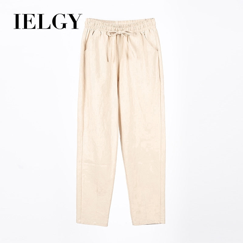 IELGY Cotton casual pants, harem pants, loose pants and thin legs