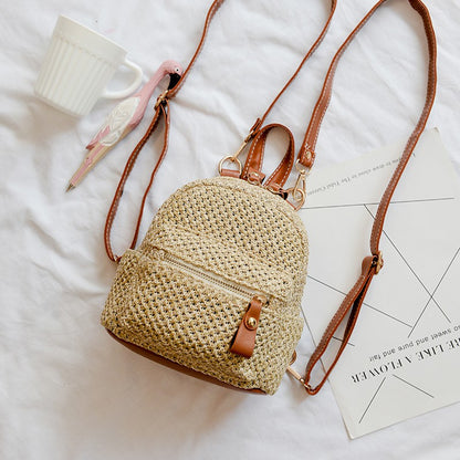 IELGY Mini shoulder bag straw bag leisure bag