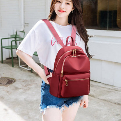 IELGY Oxford cloth backpack women fashion black all-match school bag