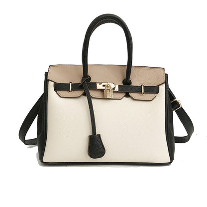 IELGY versatile large capacity portable litchi pattern one shoulder platinum Women's messenger bag casual fashion