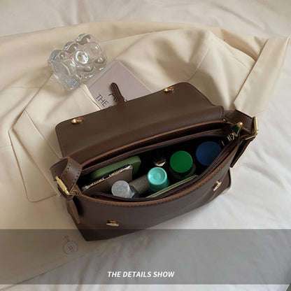 IELGY retro large-capacity female bag trendy simple texture