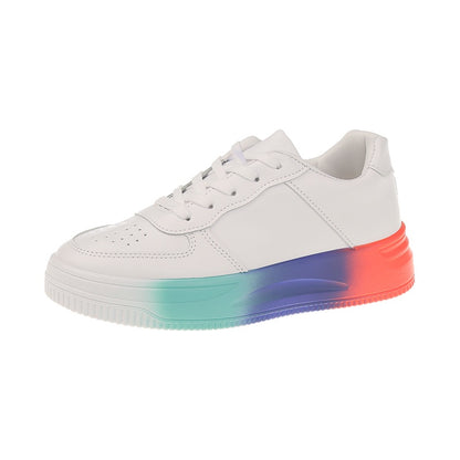 IELGY Korean style flat round toe color matching casual shoes