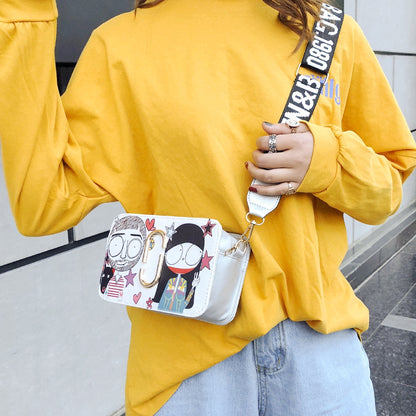 Ins super fire Korean style camera bag slung wide shoulder bag