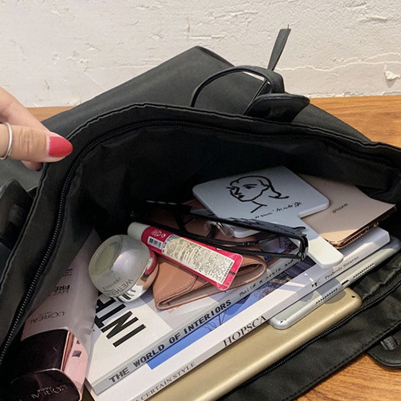 IELGY reinforced shoulder strap Large capacity shoulder bag big bag trend fashion nylon European and American retro handbag tote bag