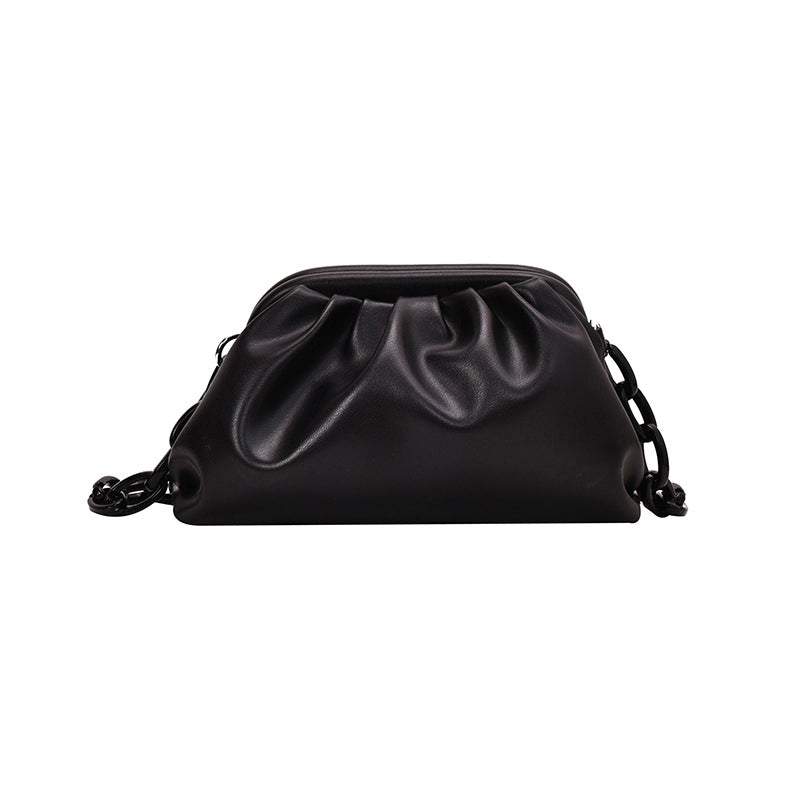 IELGY The Korean version of leisure fashion clouds clip buckle shoulder Messenger bag is new