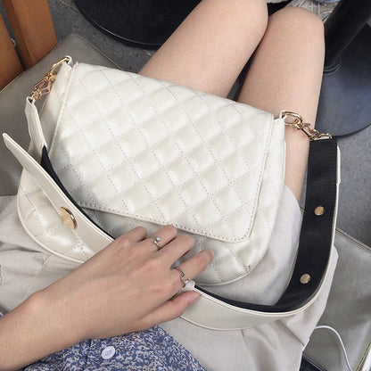IELGY Fashion women bag wide shoulder strap hundred set one-shoulder slanted women's bag tide