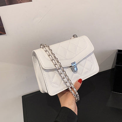 IELGY Korean version of the western style fashion rhombus small square bag texture chain messenger girl