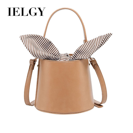 IELGY   Japan and South Korea simple versatile shoulder Messenger bag retro bucket bag