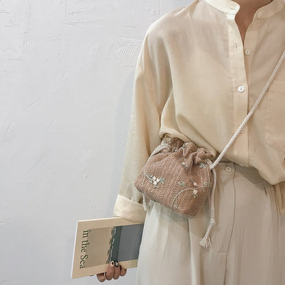 IELGY Messenger bag women's versatile ins fashion bucket bag trend