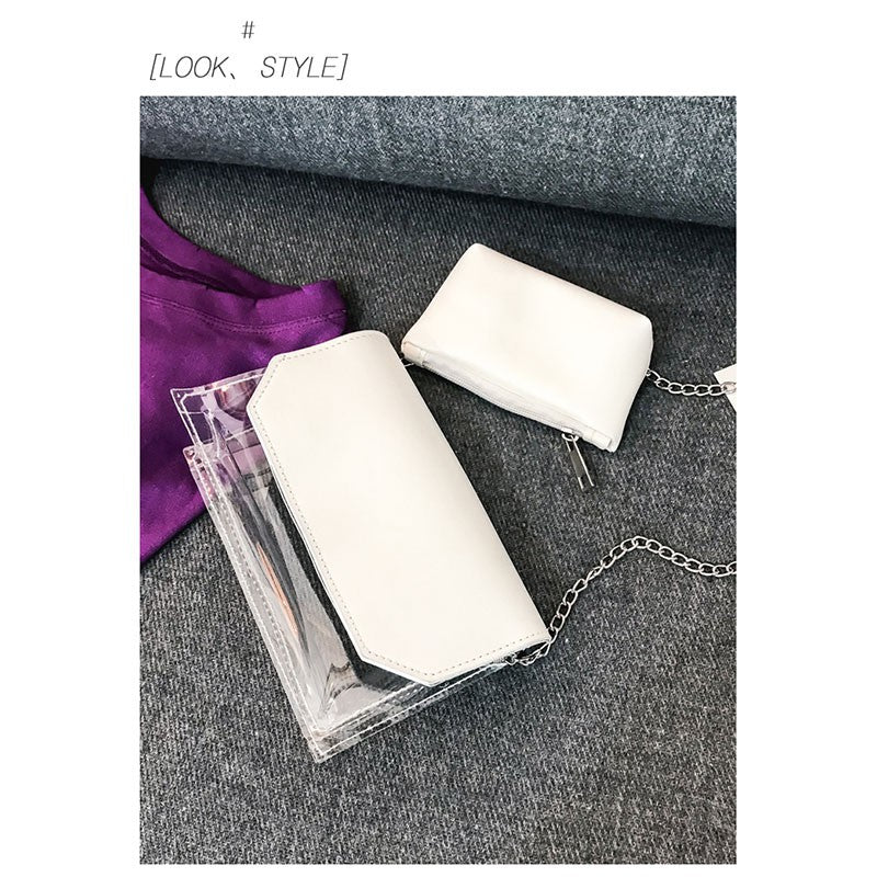 Laser Transparent Jelly Bag Messenger Bag