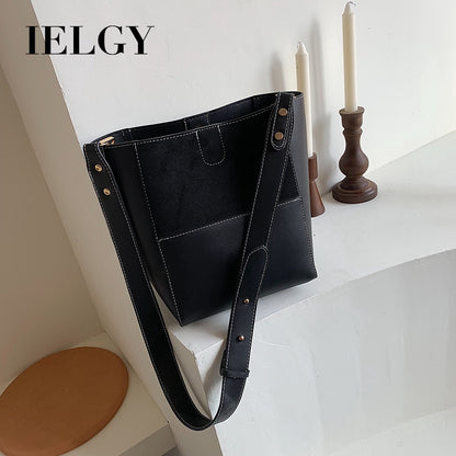 IELGY ins recommended colorblock bucket bag