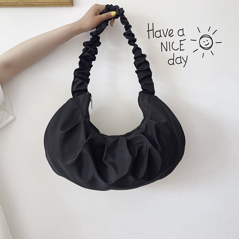 IELGY Cloud bag female fold bag OL commuter wild armpit bag soft face shoulder bag handbag