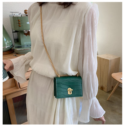 IELGY fashion women shoulder bags crocodile pattern square crossbody bags