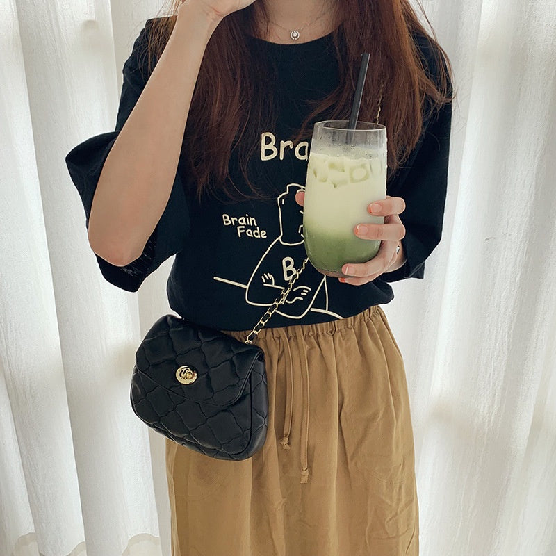 IELGY spring Korean version of new Lingge chain cloud Bag Fashion ins leisure daily one shoulder oblique span small bag women