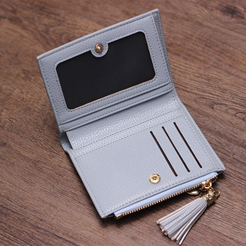 New stylish small wallet female short paragraph