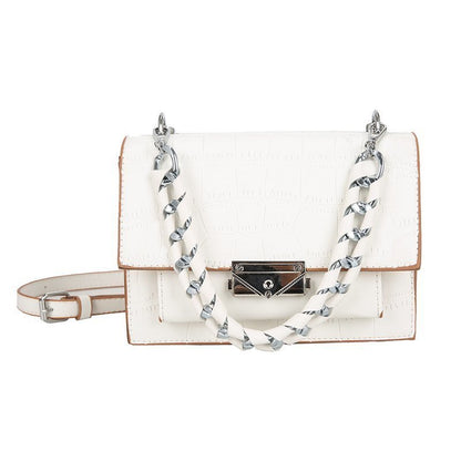 IELGY Women's bag square bag Exquisite shoulder strap solid color Comfortable handy chain one shoulder Fashion version portable Crossbody Ladies shoulder bag