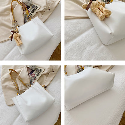 IELGY Metal Ring Simple Large Capacity One-shoulder Tote Bag