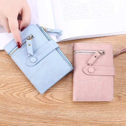 IELGY Women's short wallet small fresh multifunctional folding