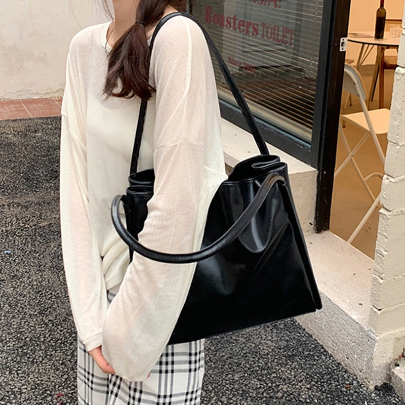 IELGY elegant personality handbag high-end fashion solid color large capacity